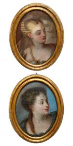 Antonio Domenico Beverense (?, 1624/26 – Vicenza, 1694), Coppia di ritratti femminili